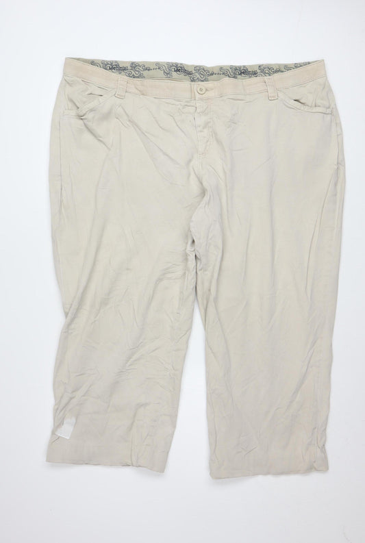 Lee Men's Beige Chino Shorts Size 24 Regular Fit Stretch Cotton