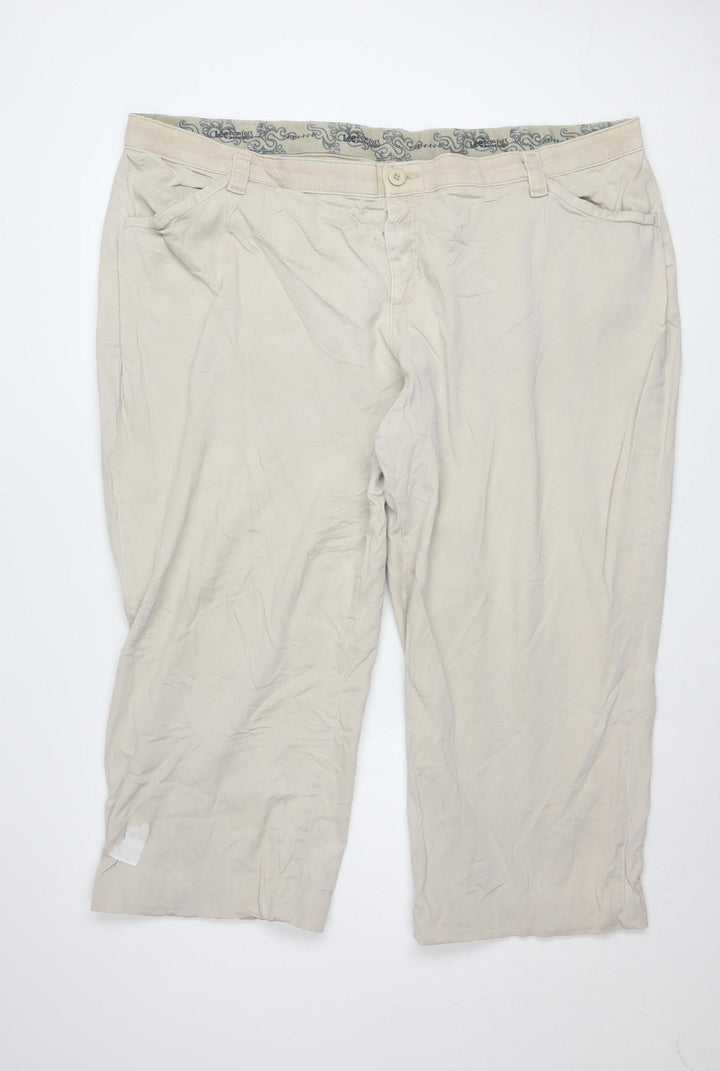 Lee Men's Beige Chino Shorts Size 24 Regular Fit Stretch Cotton