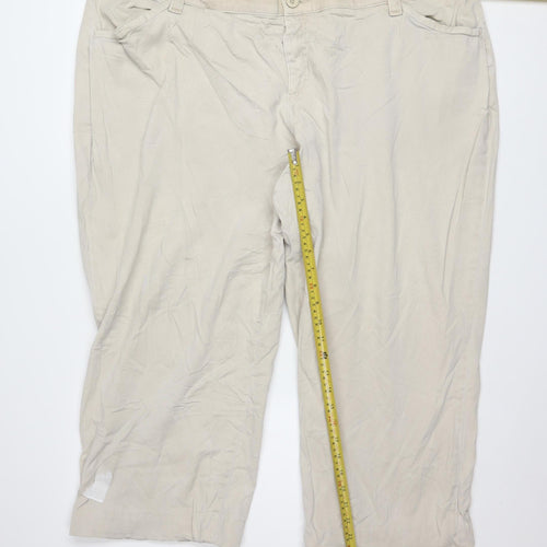 Lee Men's Beige Chino Shorts Size 24 Regular Fit Stretch Cotton