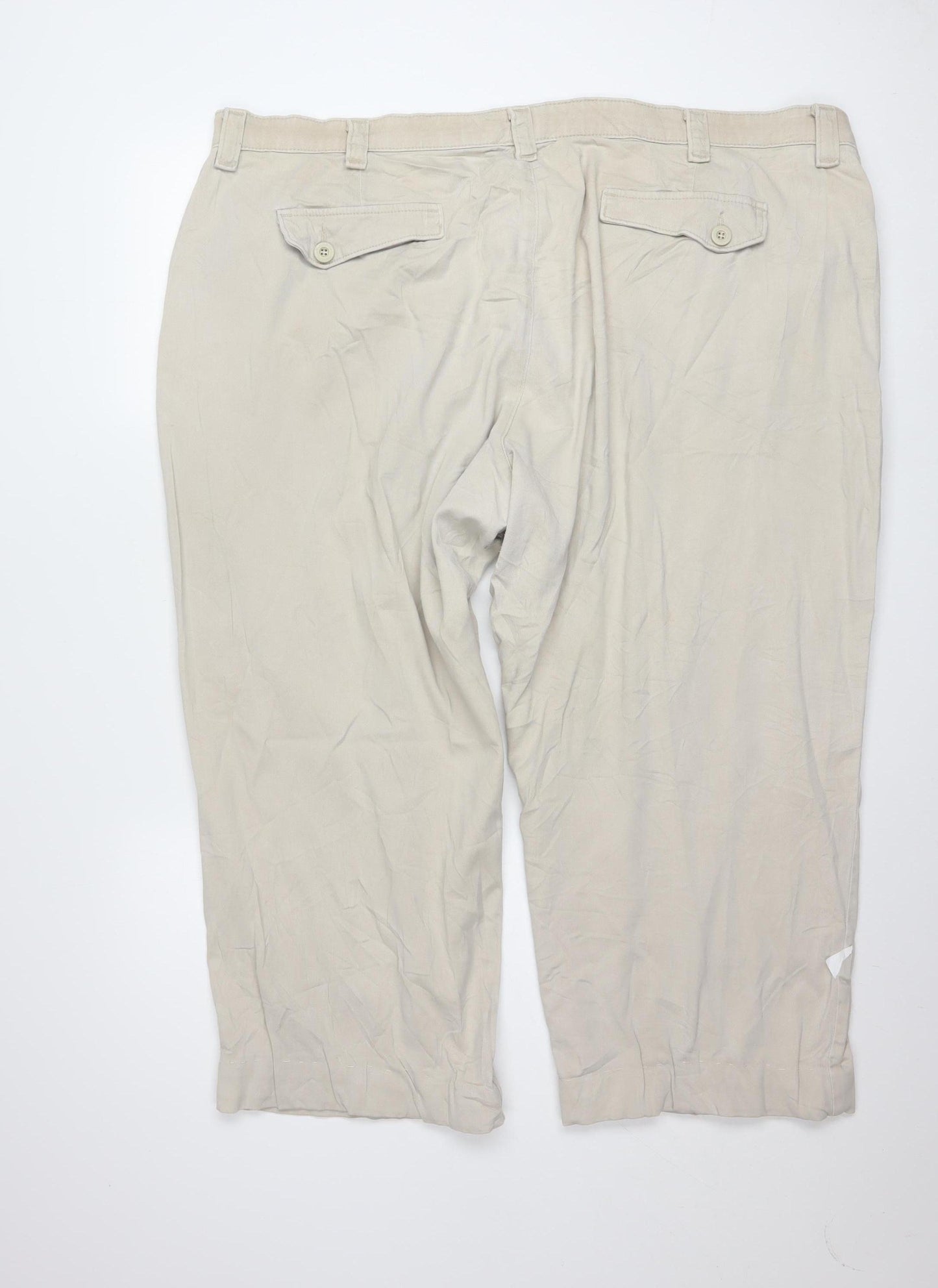Lee Men's Beige Chino Shorts Size 24 Regular Fit Stretch Cotton