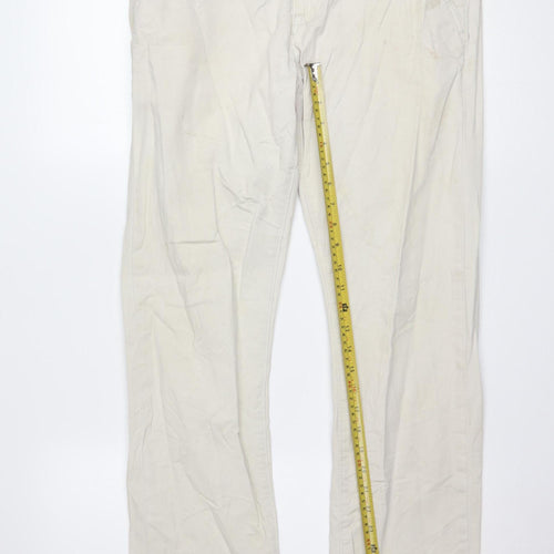 Levi's Men's Beige Cotton Chino Trousers W32 L32 Straight Fit