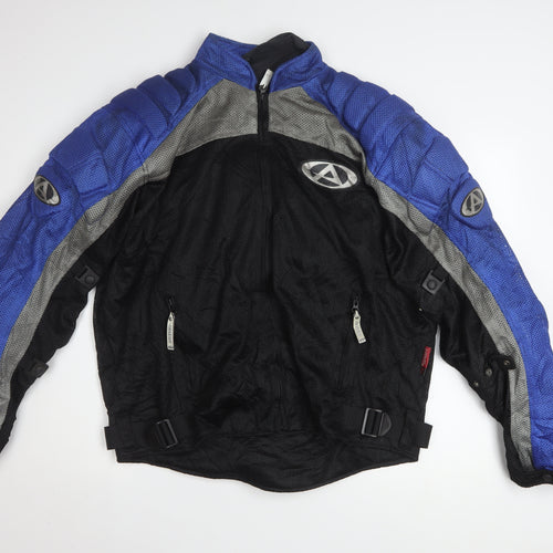AGVSPORT Men's Blue Motorcycle Jacket XL Mesh Breathable Biker Style