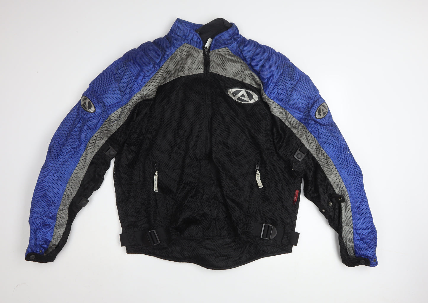 AGVSPORT Men's Blue Motorcycle Jacket XL Mesh Breathable Biker Style