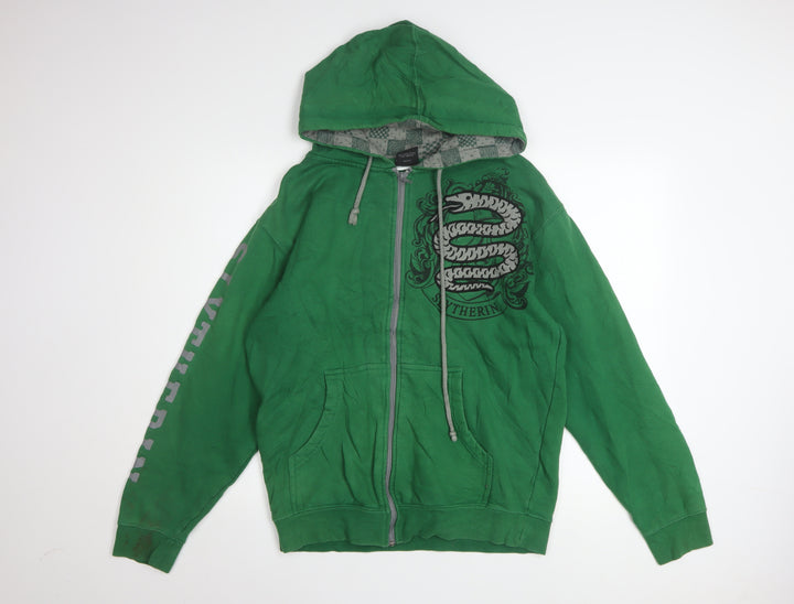 Warner Bros Harry Potter Slytherin Green Full Zip Hoodie Men's S