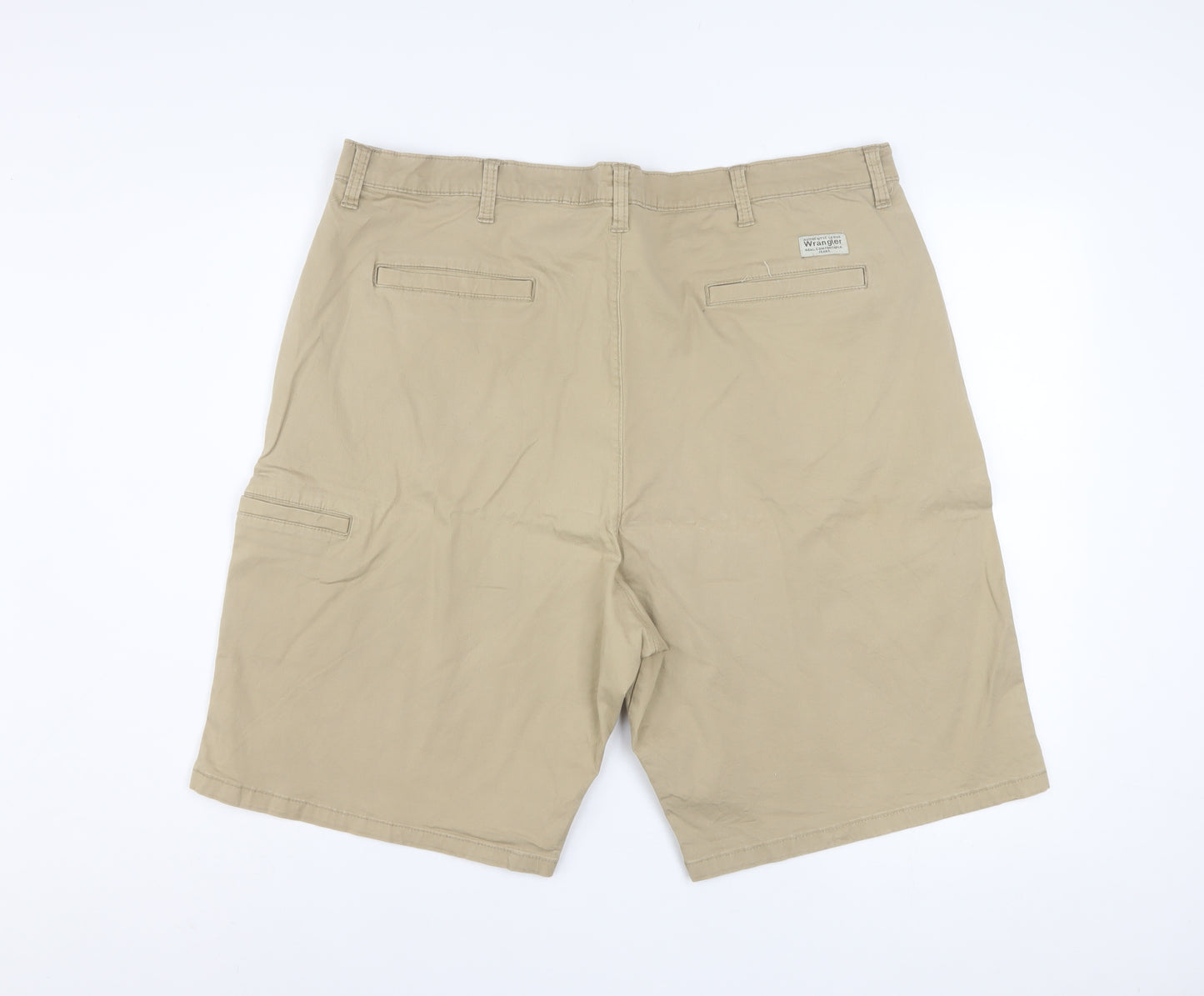 Wrangler Men's Beige Chino Shorts Size 42 Regular Cotton Stretch