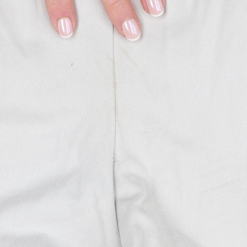 Lee Men’s Beige Cotton Pleated Chino Trousers Size L Relaxed Fit