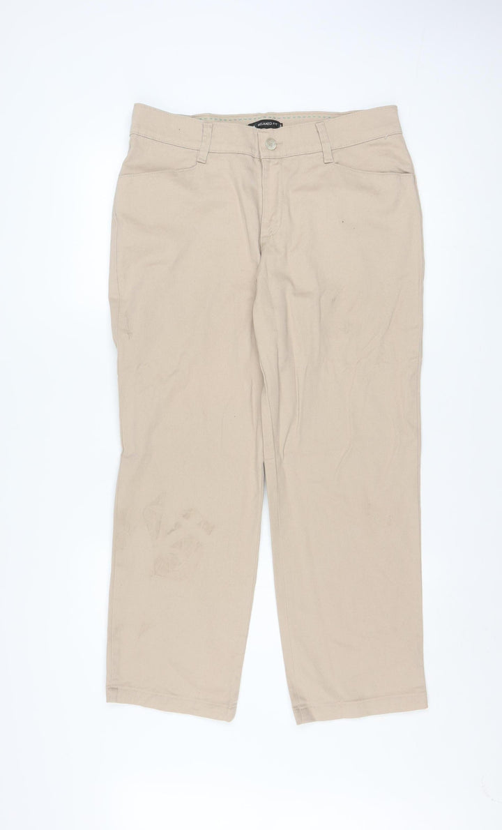Lee Men’s Beige Relaxed Fit Chino Trousers Size 12S