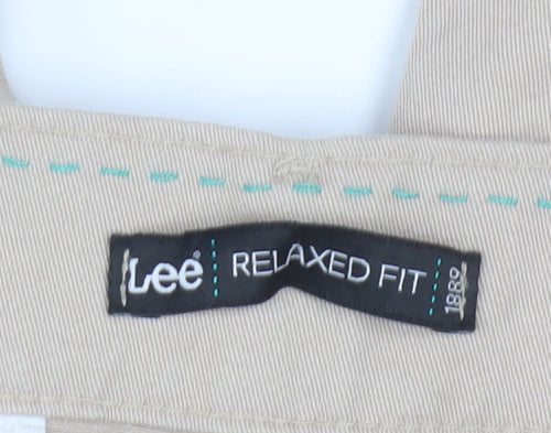 Lee Men’s Beige Relaxed Fit Chino Trousers Size 12S