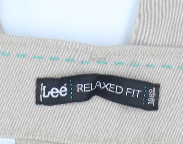 Lee Men’s Beige Relaxed Fit Chino Trousers Size 12S