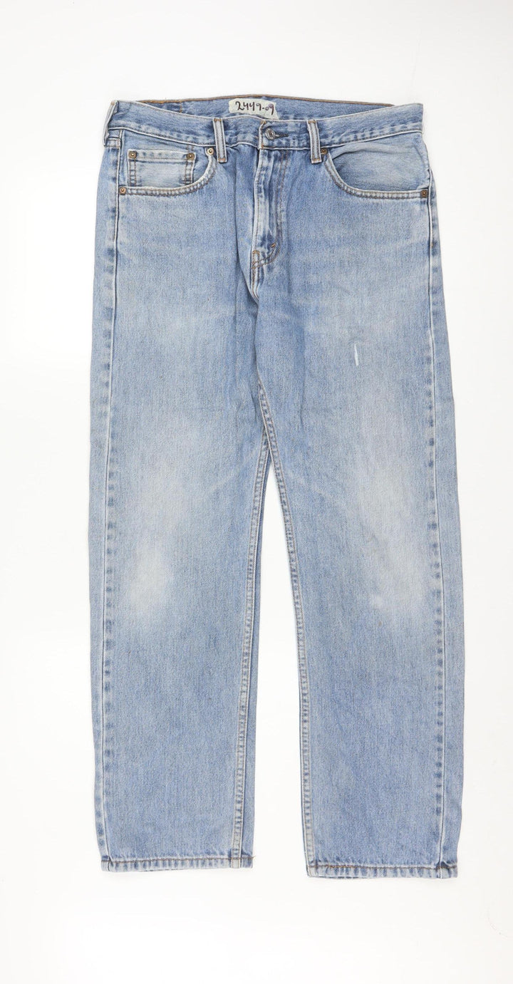 Levi's Men's Blue 505 Light Wash Straight Denim Jeans W33 L30