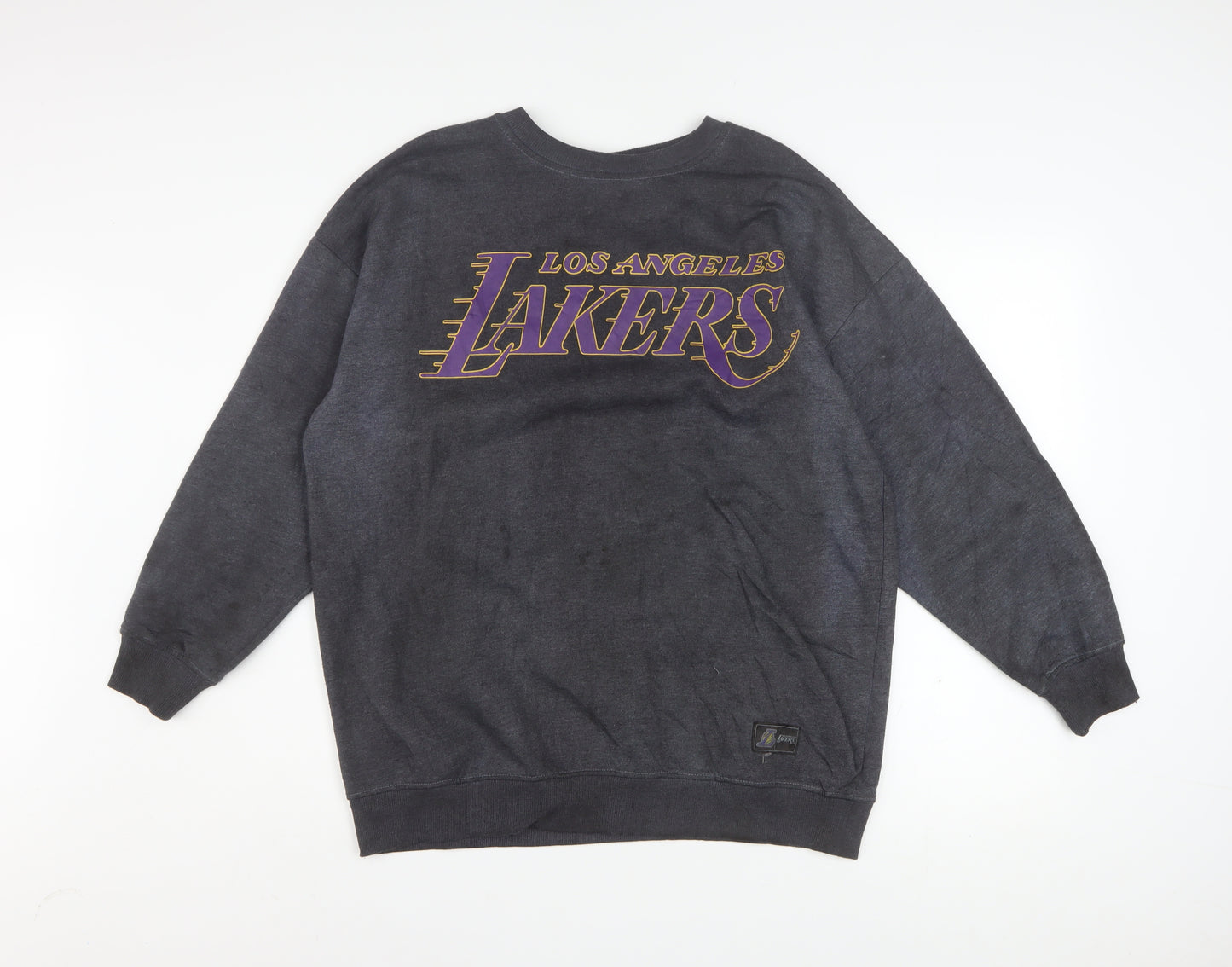 NBA Los Angeles Lakers Women's Grey Pullover Sweatshirt Size 12 Cotton Blend