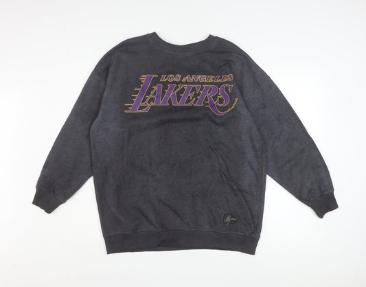 NBA Los Angeles Lakers Women's Grey Pullover Sweatshirt Size 12 Cotton Blend