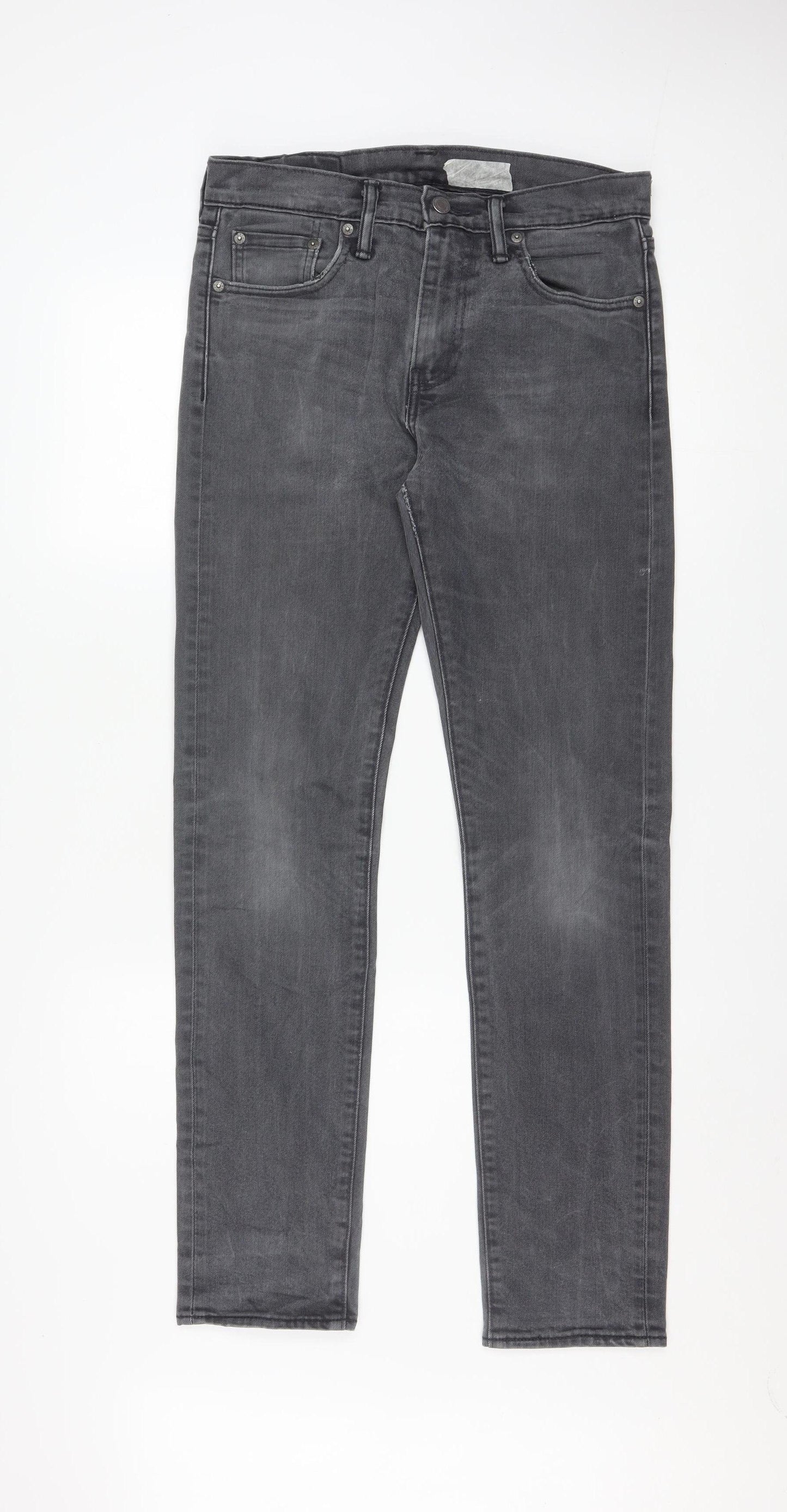 Levi's Men's Grey Slim Fit Straight Jeans W29 L32