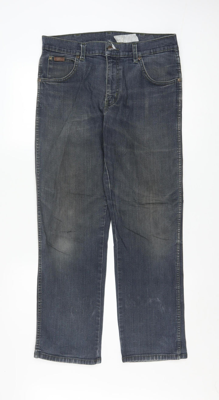 Wrangler Men's Blue 32x30 Straight Fit Texas Stretch Jeans