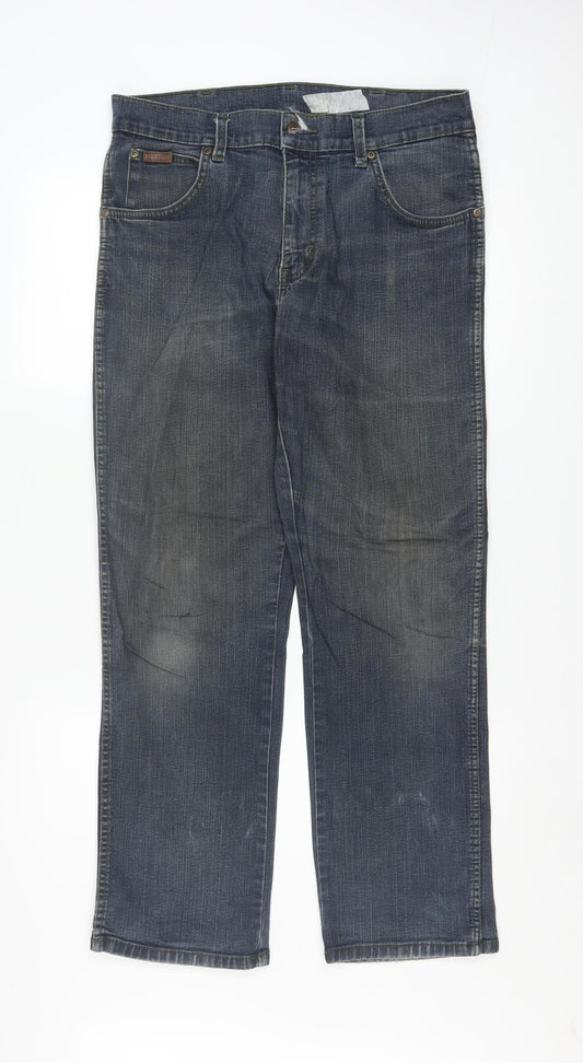 Wrangler Men's Blue 32x30 Straight Fit Texas Stretch Jeans