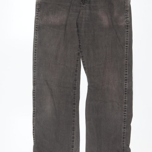 Wrangler Men’s Grey Roxboro Straight Leg Jeans W33 L34 Regular Fit