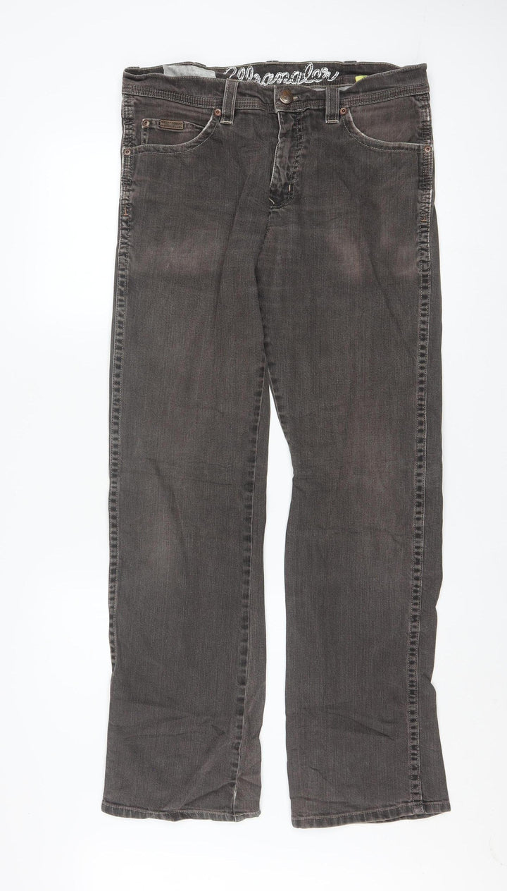 Wrangler Men’s Grey Roxboro Straight Leg Jeans W33 L34 Regular Fit