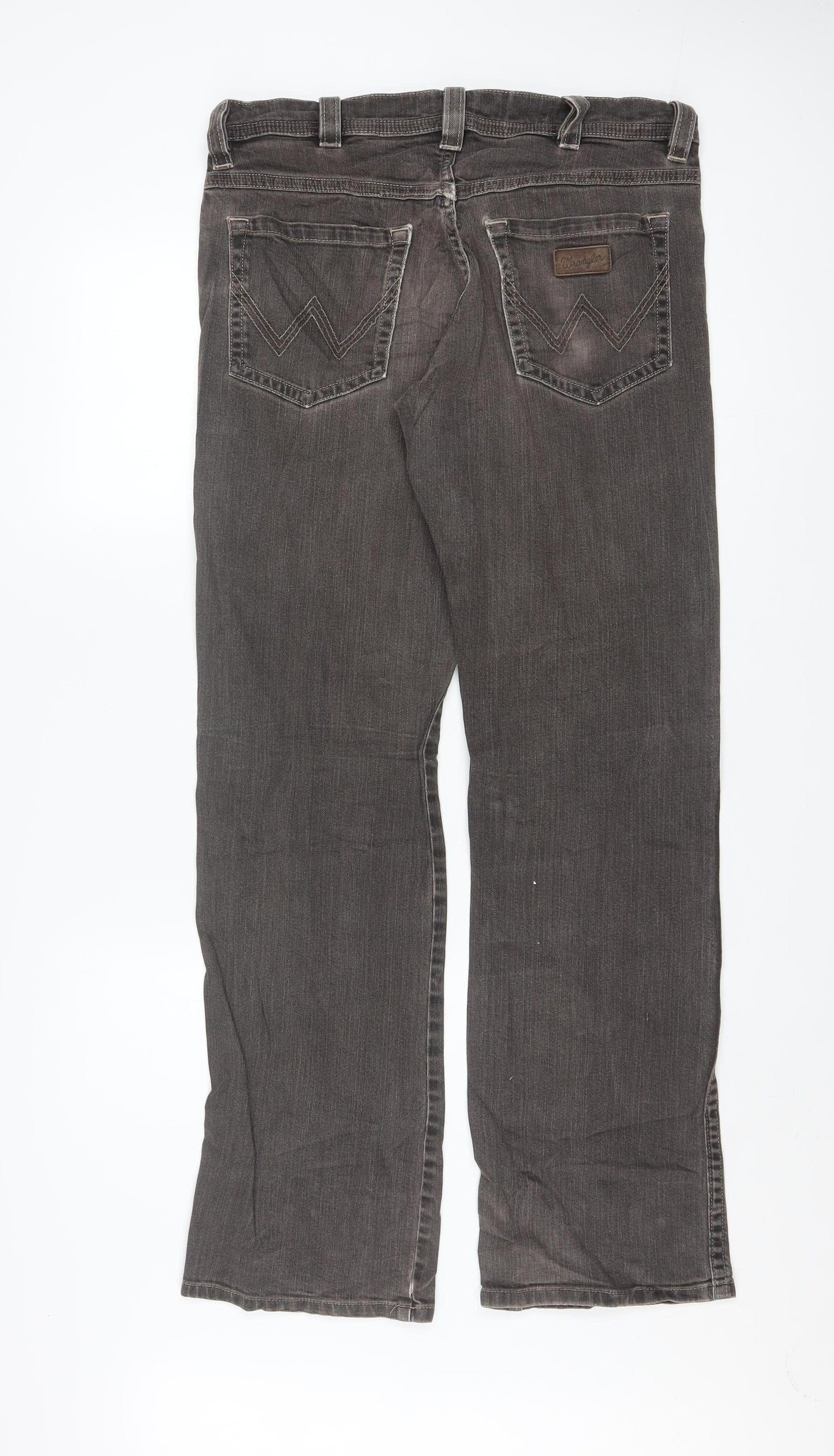 Wrangler Men’s Grey Roxboro Straight Leg Jeans W33 L34 Regular Fit