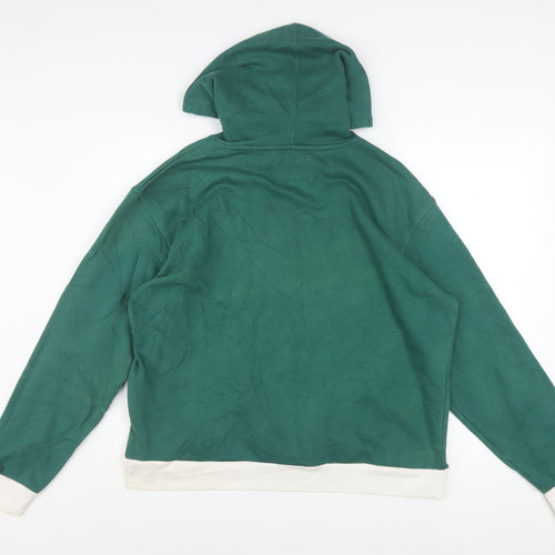 Champion Women Green Pullover Hoodie XL Cotton Blend Logo Sweatshirt