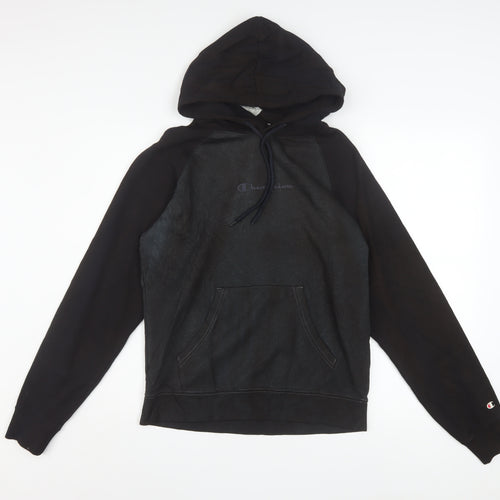 Champion Men's Black Pullover Hoodie Size S Fleece Regular Fit