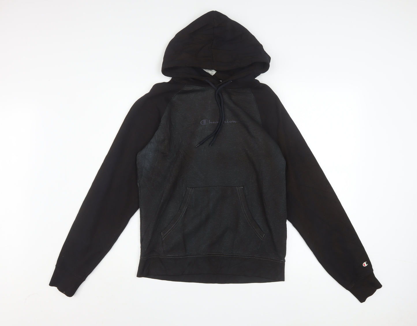 Champion Men's Black Pullover Hoodie Size S Fleece Regular Fit
