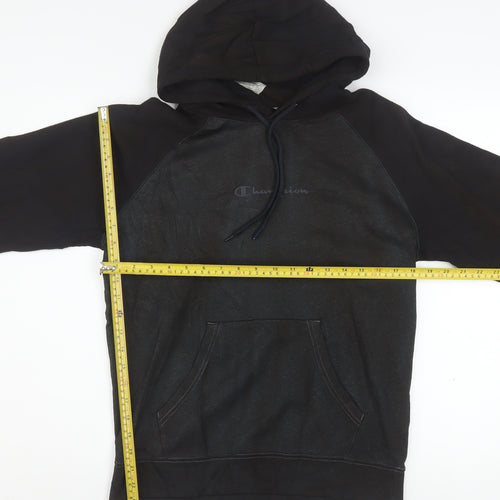 Champion Men's Black Pullover Hoodie Size S Fleece Regular Fit
