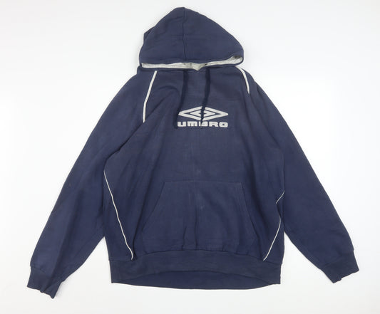 Umbro Men's Blue XL Pullover Hoodie Fleece Sportswear