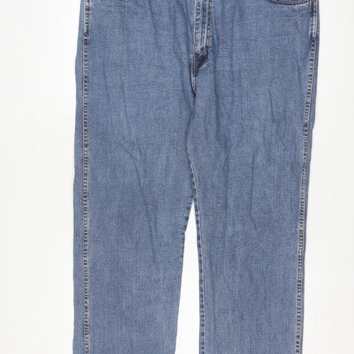 Wrangler Men's Blue Regular Straight Fit Jeans W44 L32
