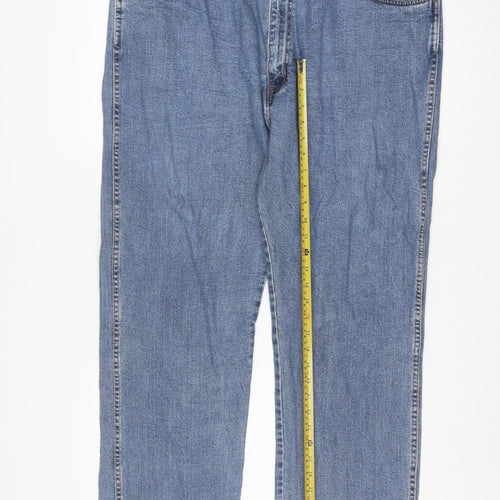 Wrangler Men's Blue Regular Straight Fit Jeans W44 L32