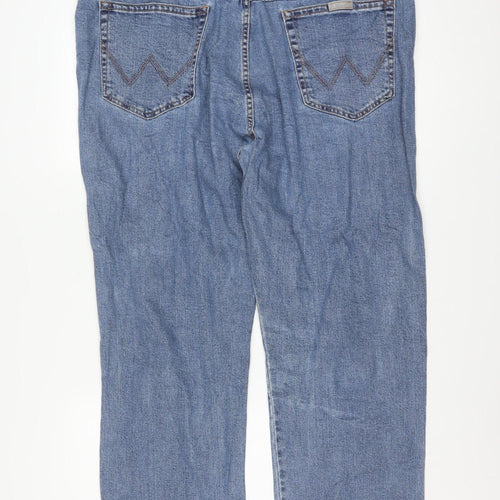 Wrangler Men's Blue Regular Straight Fit Jeans W44 L32