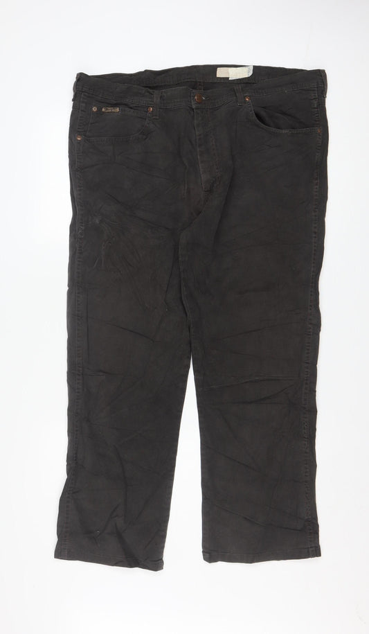 Wrangler Men's Black Arizona Stretch Straight Jeans W42 L34
