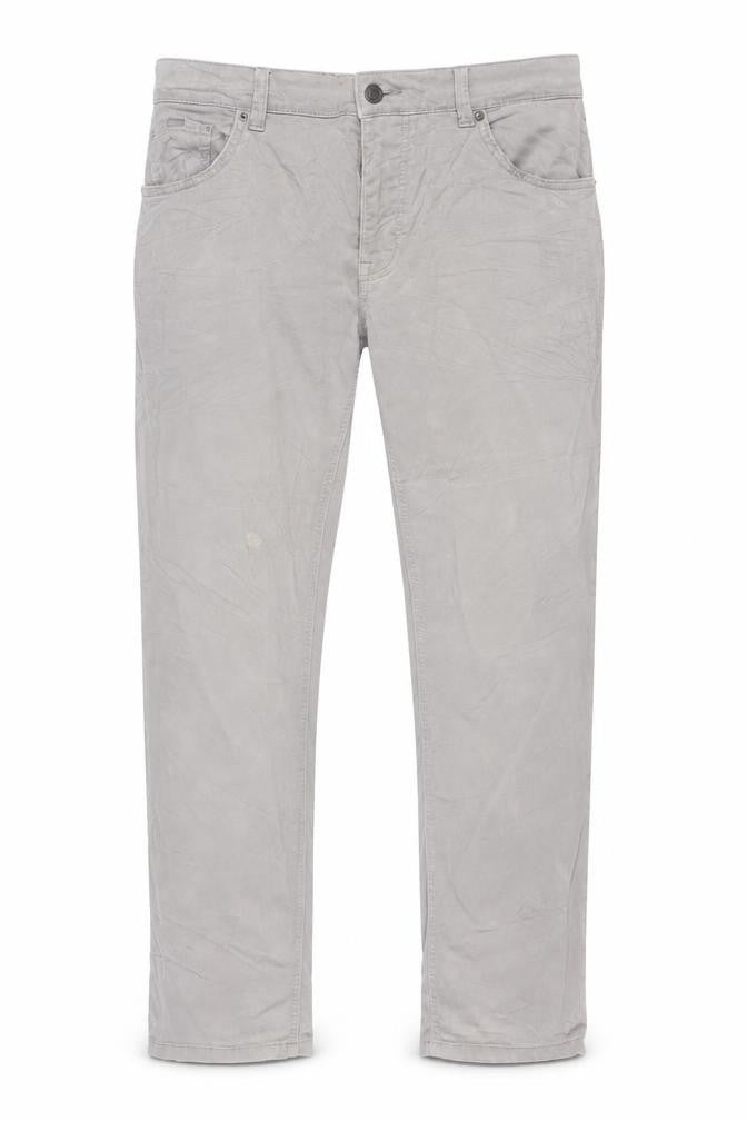 Front view of Hugo Boss Men's Grey Regular Fit Chino Trousers 34W 34L