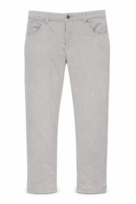 Front view of Hugo Boss Men's Grey Regular Fit Chino Trousers 34W 34L