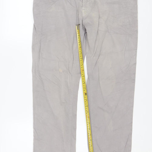 Hugo Boss Men's Grey Regular Fit Chino Trousers 34W 34L