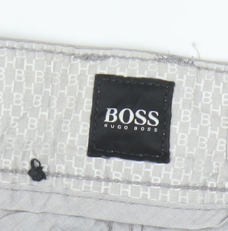 Hugo Boss Men's Grey Regular Fit Chino Trousers 34W 34L