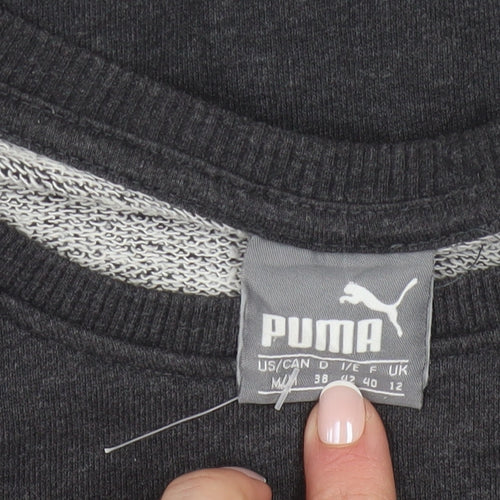Puma Womens Black Size 12 Crew Neck Pullover Sweatshirt