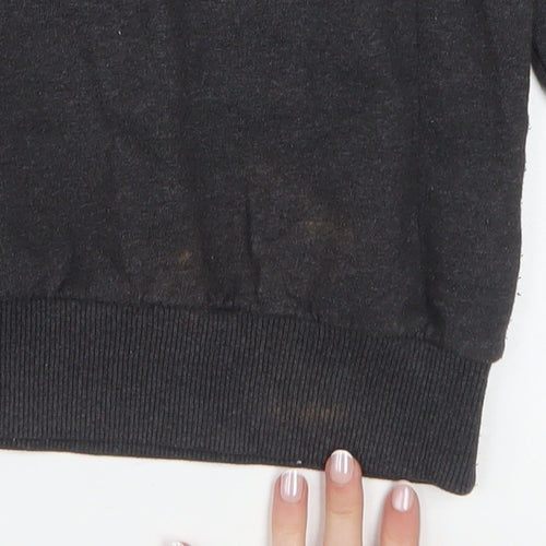 Puma Womens Black Size 12 Crew Neck Pullover Sweatshirt