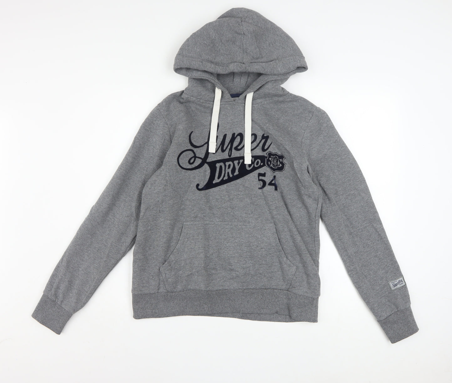 Superdry Women's Grey Pullover Hoodie Size 10 Osaka Graphic