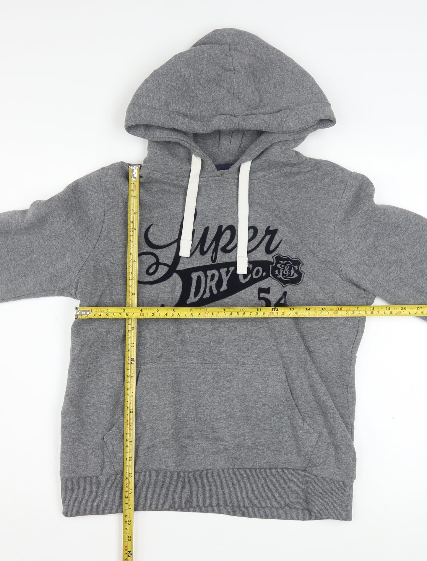 Superdry Women's Grey Pullover Hoodie Size 10 Osaka Graphic