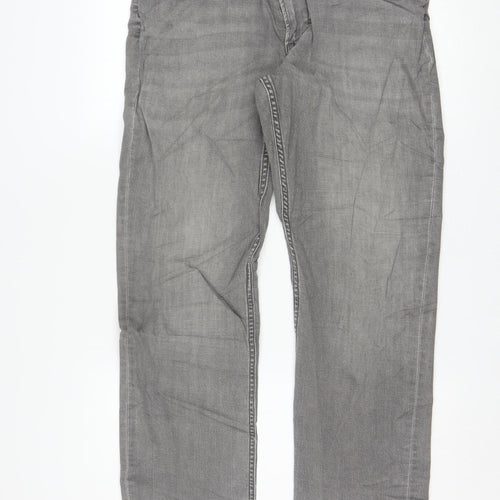 Lee Men's Grey Brooklyn Straight Fit Jeans W34 L32