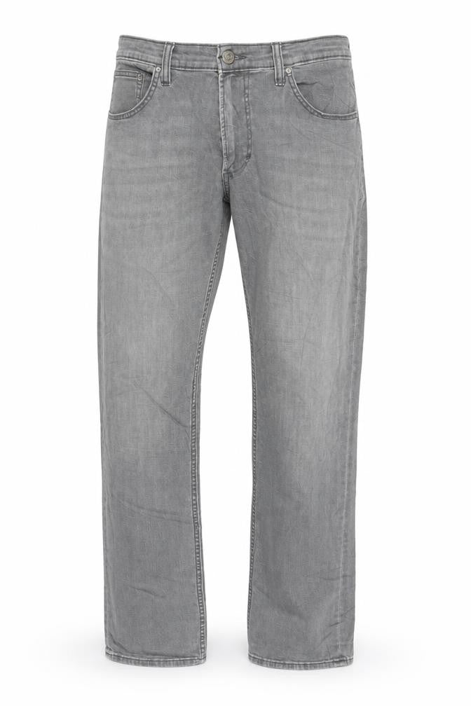 Front view of Lee Men's Grey Brooklyn Straight Fit Jeans W34 L32