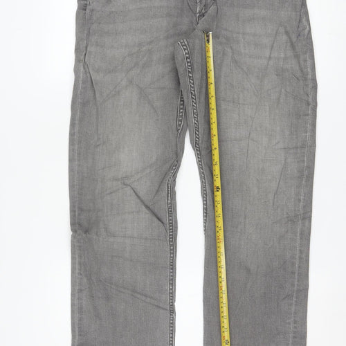 Lee Men's Grey Brooklyn Straight Fit Jeans W34 L32