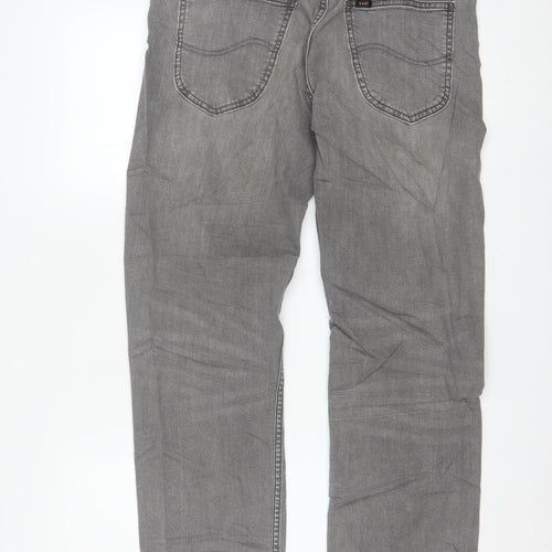 Lee Men's Grey Brooklyn Straight Fit Jeans W34 L32