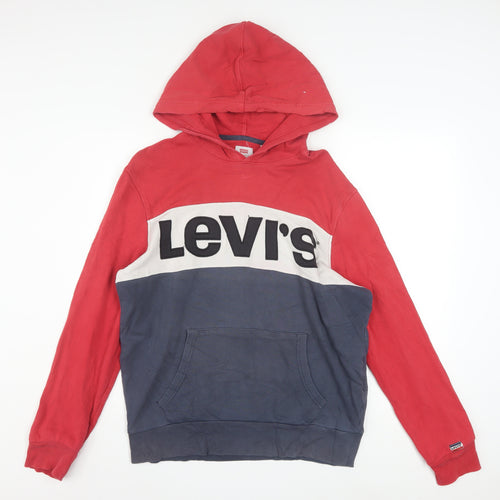 Levi's Men's Multicoloured Pullover Hoodie M Logo Cotton Sweatshirt