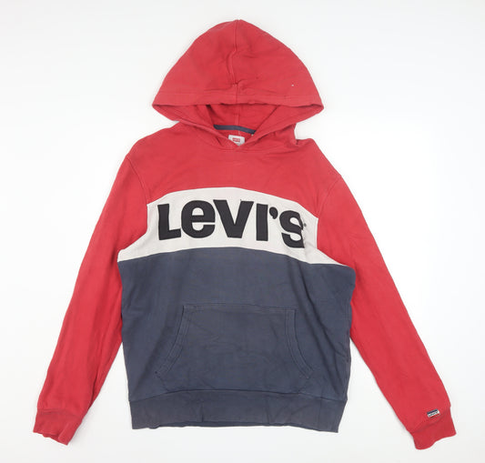 Levi's Men's Multicoloured Pullover Hoodie M Logo Cotton Sweatshirt