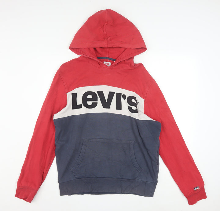 Levi's Men's Multicoloured Pullover Hoodie M Logo Cotton Sweatshirt