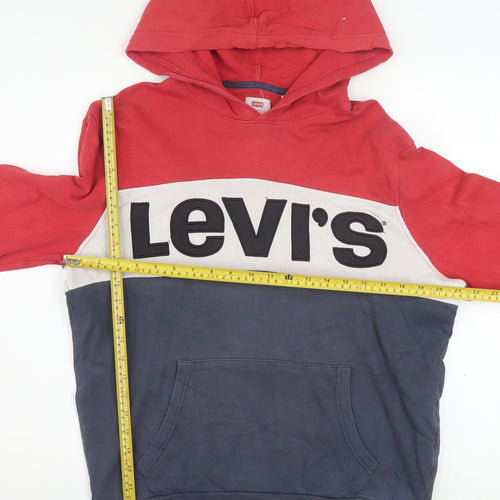 Levi's Men's Multicoloured Pullover Hoodie M Logo Cotton Sweatshirt