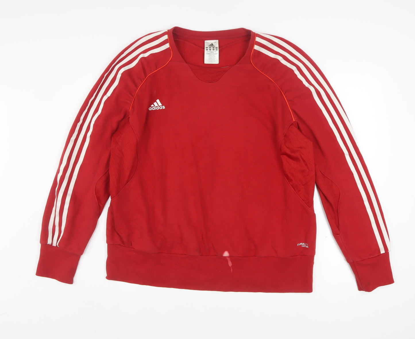 Adidas Women Red 2XL Pullover Sweatshirt Climalite Cotton Blend