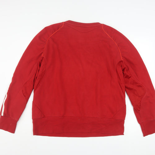 Adidas Women Red 2XL Pullover Sweatshirt Climalite Cotton Blend