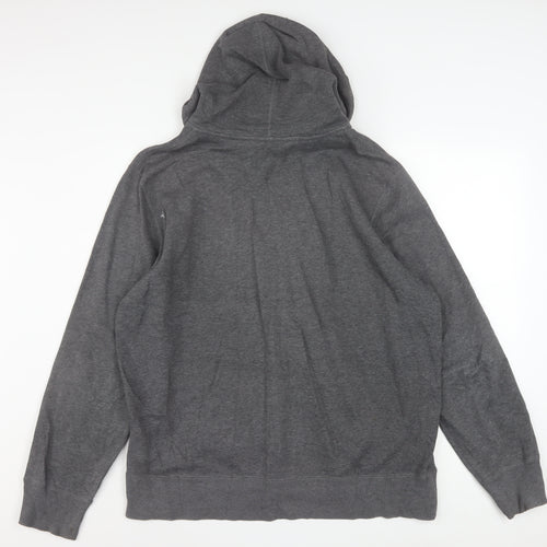 Nike Men's Grey Full Zip Hoodie XL Cotton Blend Sportswear